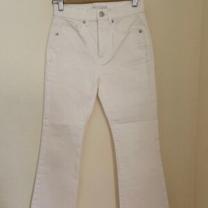 Kick Crop White Jeans